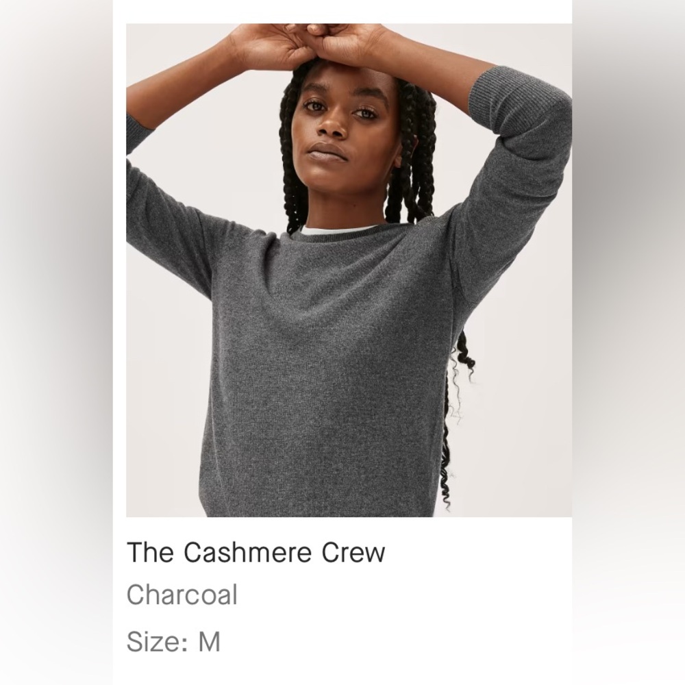 Everlane cashmere crew sweater, size M